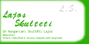 lajos skulteti business card