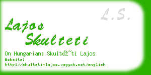 lajos skulteti business card